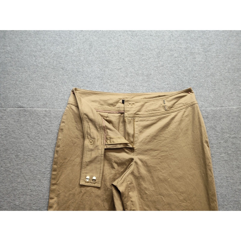 Pantalogy Women Bermuda Shorts 8 Beige Elastic Waist Zip Hook & Eyes Logo Casual - Picture 11 of 16